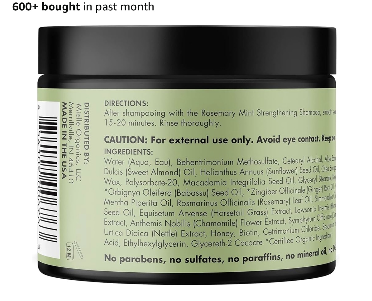  Mielle Hair Mask with Peppermint and Rosemary Oil - 340 gm 